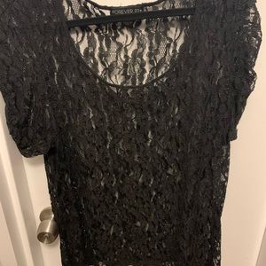 Forever 21 cap sleeve lace top- 2x